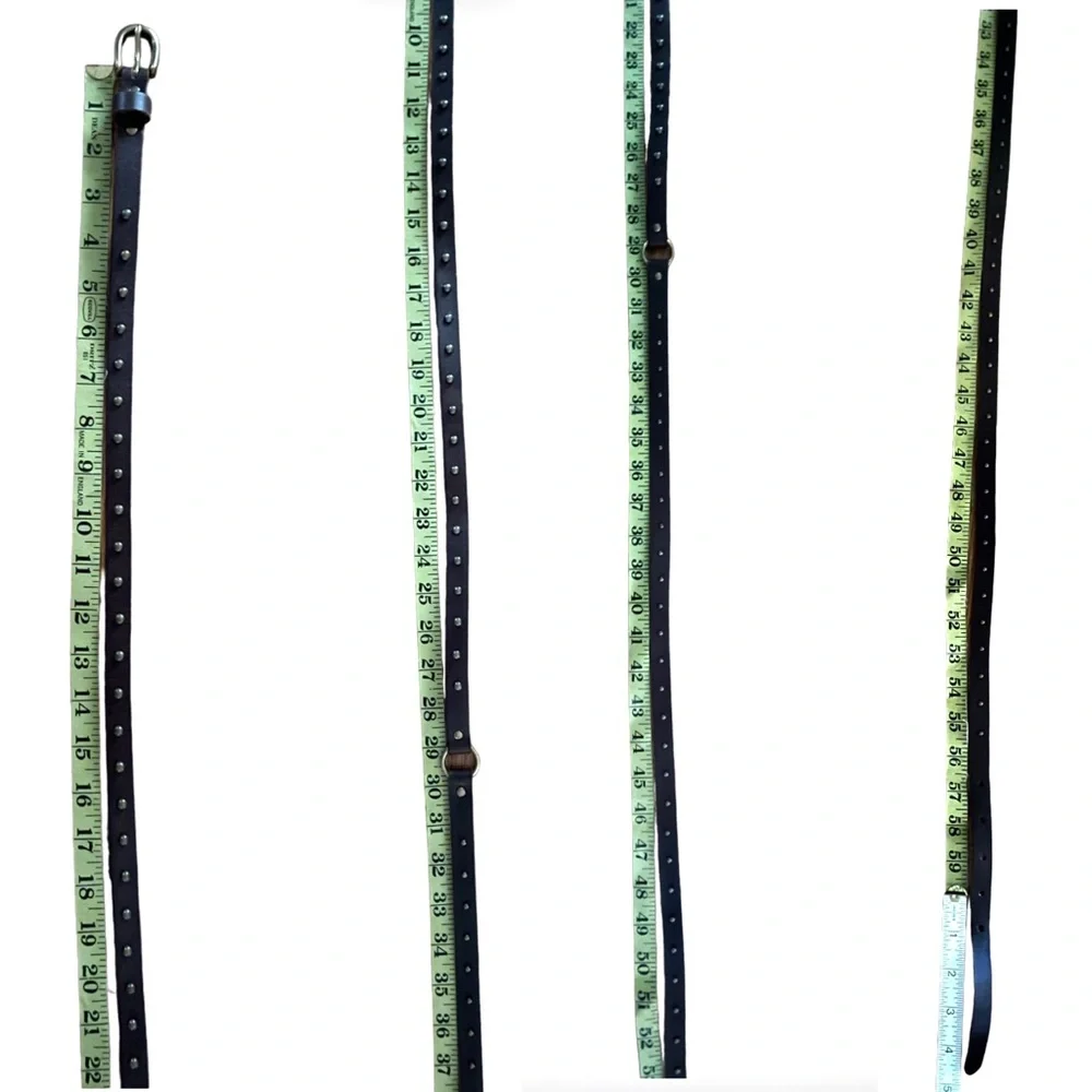 Hickory Brown Genuine Leather Wrap Around Stud Accent  Belt S/M